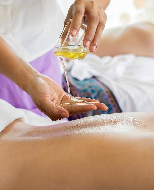 Massage avec huile